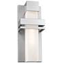 Camden 1-Light Silver Metal and Acid White Glass Outdoor Wall Light