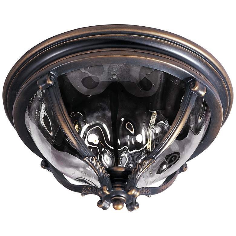 Image 1 Camden 3 Light 16" Wide Golden Bronze Outdoor Flush Mount