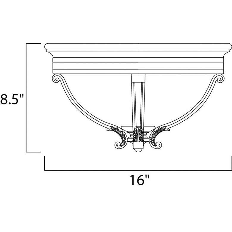 Image 2 Camden 3 Light 16" Wide Golden Bronze Outdoor Flush Mount more views