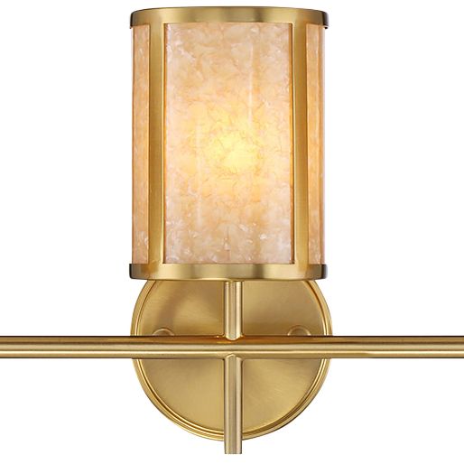 Image 2 Camden 3-Light Bathroom Vanity Light in Warm Brass more views