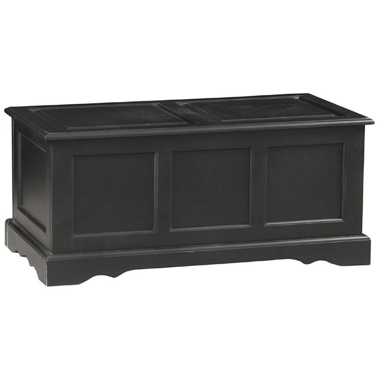 Image 1 Camden 39" Wide Antique Black Trunk Cabinet