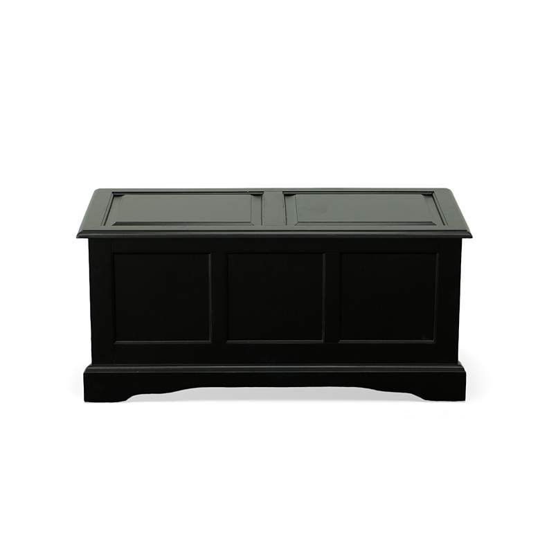 Image 3 Camden 39" Wide Antique Black Trunk Cabinet more views