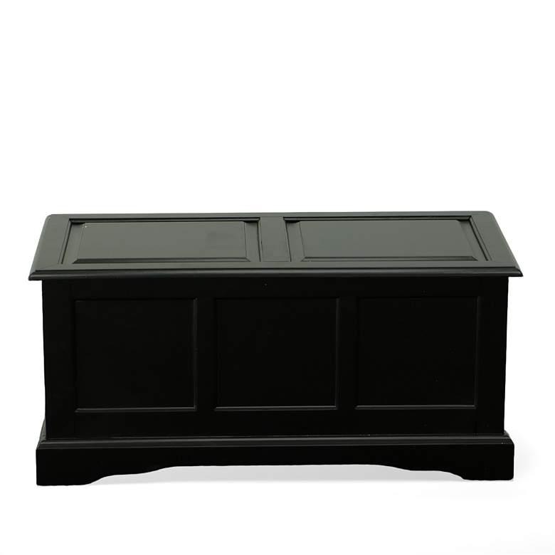 Image 6 Camden 39" Wide Antique Black Trunk Cabinet more views