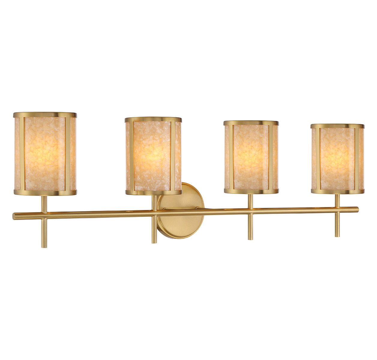 Image 3 Camden 4-Light Bathroom Vanity Light in Warm Brass more views