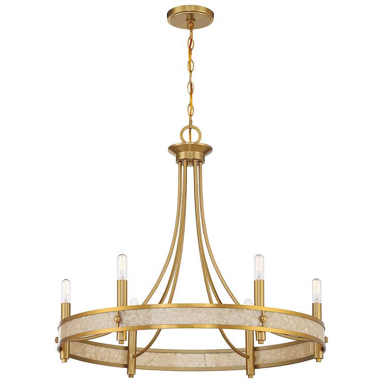 Image 3 Camden 6-Light Chandelier in Warm Brass more views