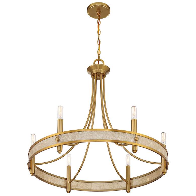 Image 4 Camden 6-Light Chandelier in Warm Brass more views
