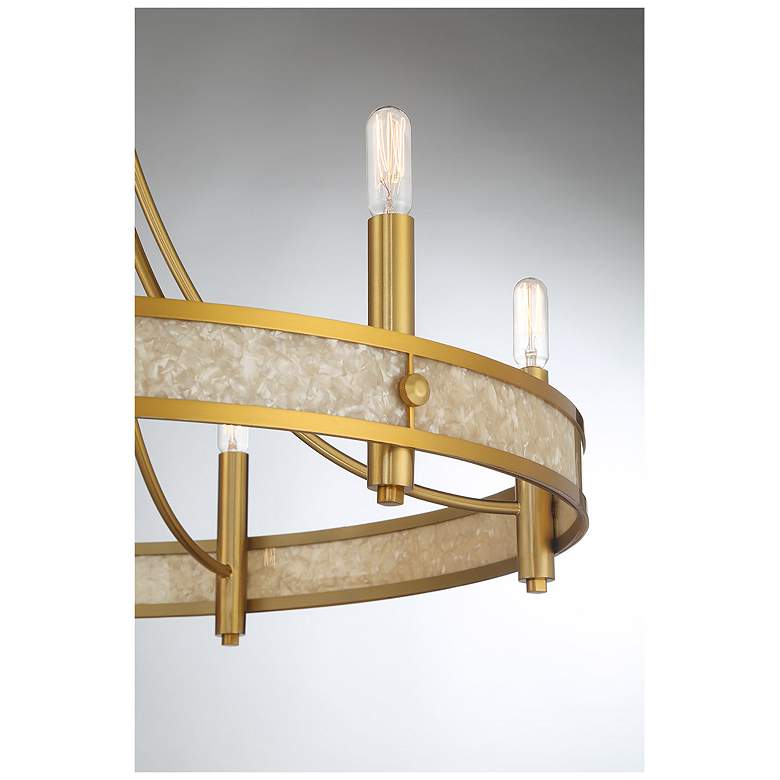 Image 6 Camden 6-Light Chandelier in Warm Brass more views