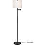 2_Camden 60" High Black Swing Arm Floor Lamp more views