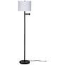 3_Camden 60" High Black Swing Arm Floor Lamp more views