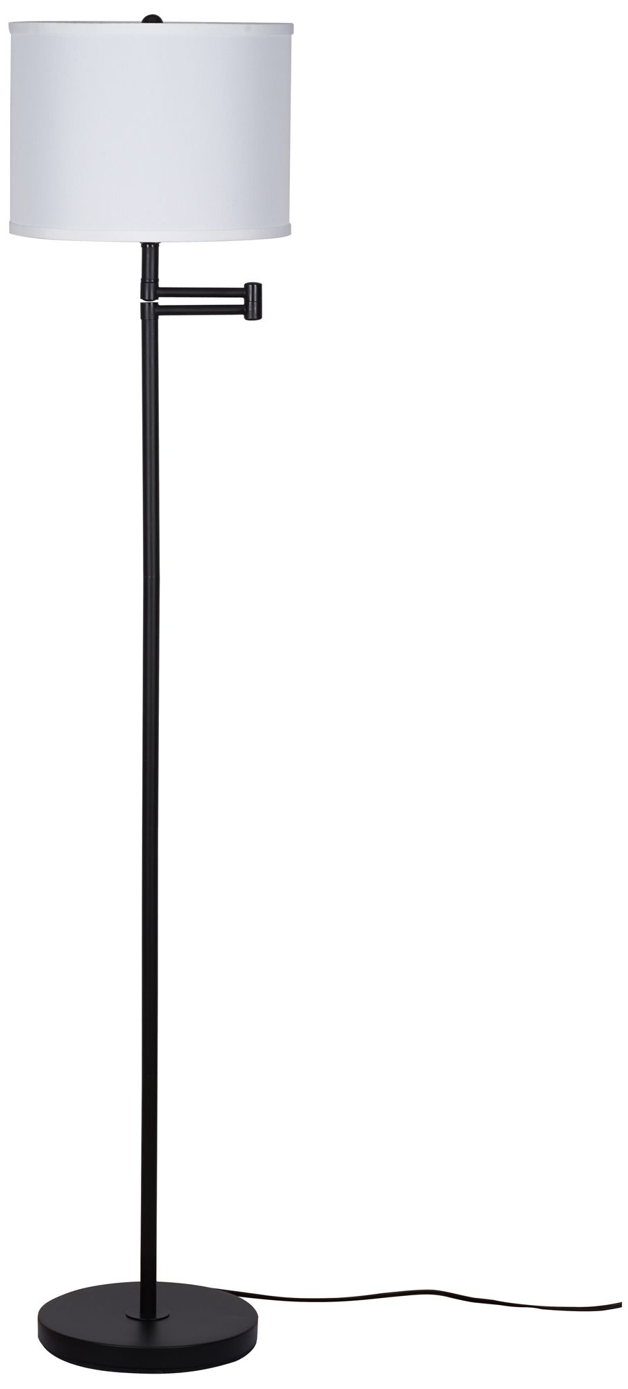 Image 3 Camden 60" High Black Swing Arm Floor Lamp more views