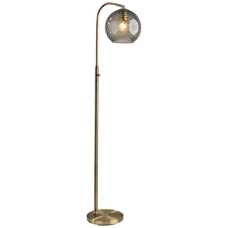 Image 1 Camden Antique Brass Metal Task Floor Lamp