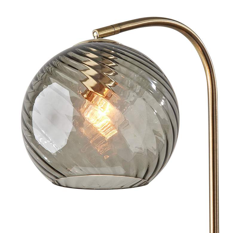 Image 3 Camden Antique Brass Metal Task Floor Lamp more views