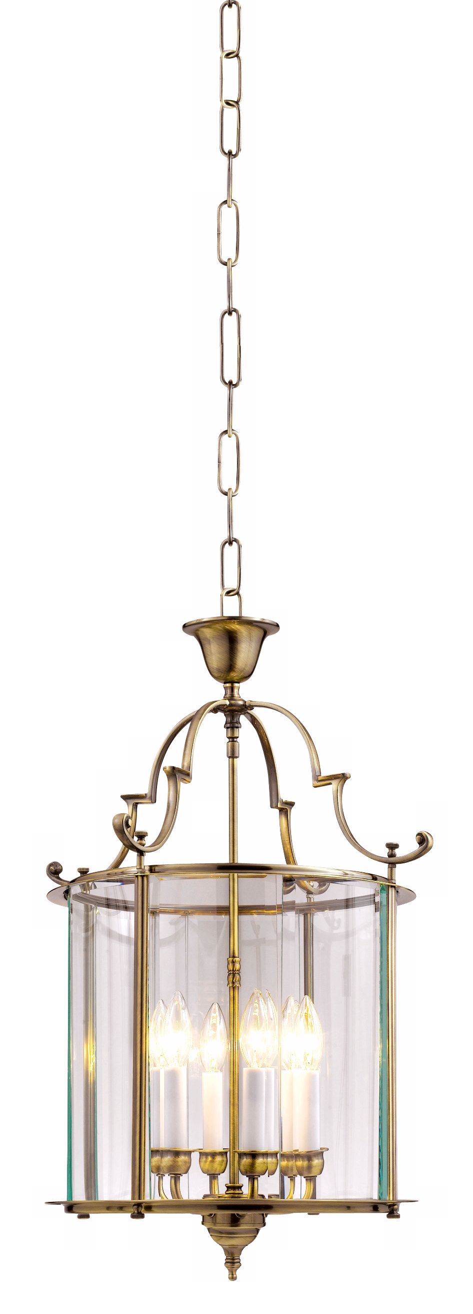 Camden Collection Antique Brass 13" Wide Lantern Chandelier
