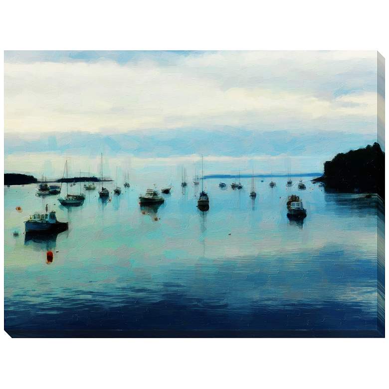 Image 1 Camden Harbor 40 inch Wide Giclee Canvas Wall Art