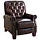 Camden Two-Toned Brown Hand-Rubbed Leather Pushback Recliner