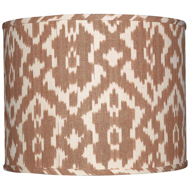 Image 1 Camel and Cream Ikat Lamp Shade 14x14x11 (Spider)