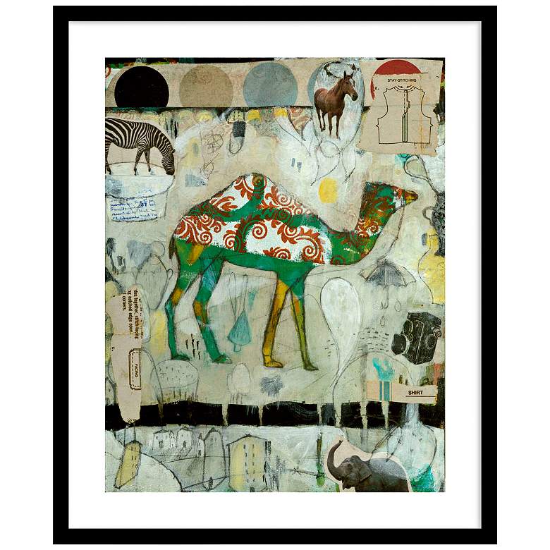 Image 1 Camel Pattern 30 inch High Framed Wall Art