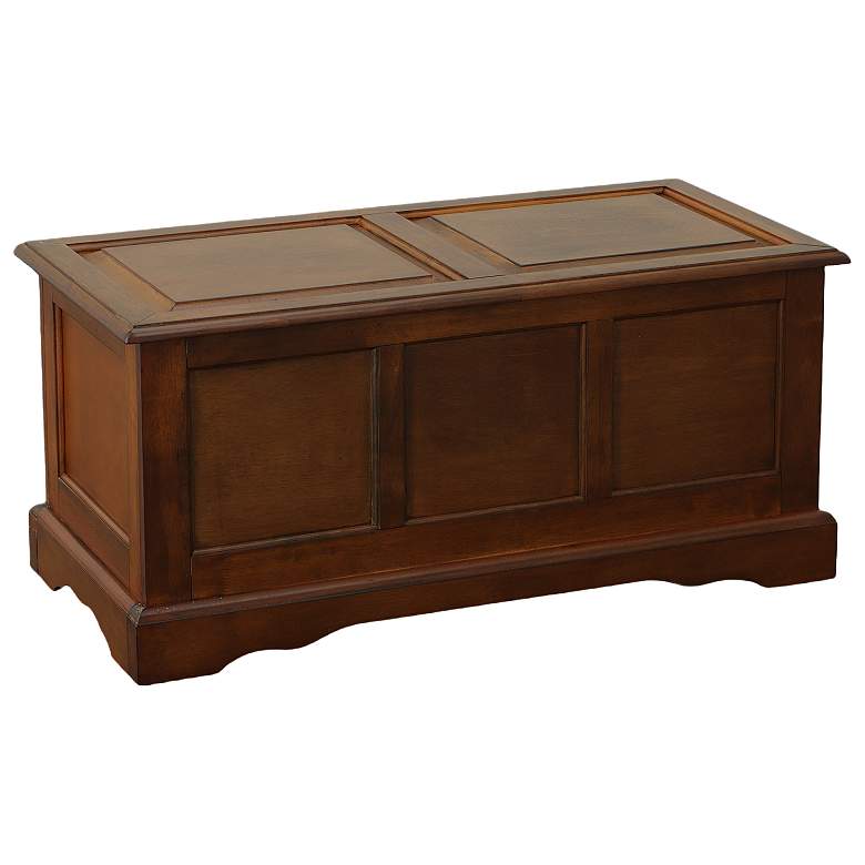 Image 2 Camella 39" Wide Chestnut Wood Trunk Cabinet