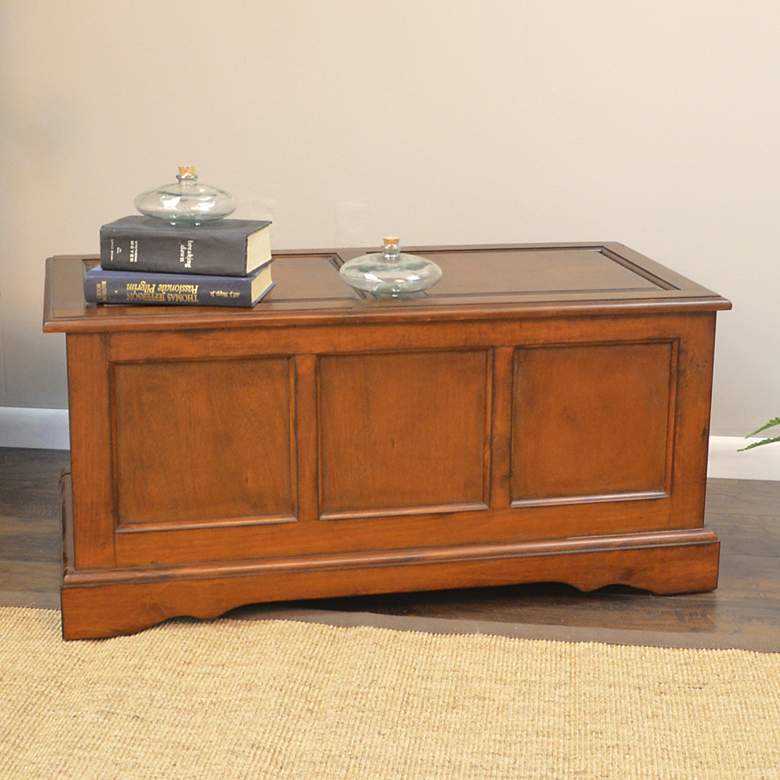 Image 1 Camella 39" Wide Chestnut Wood Trunk Cabinet