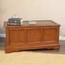 1_Camella 39" Wide Chestnut Wood Trunk Cabinet