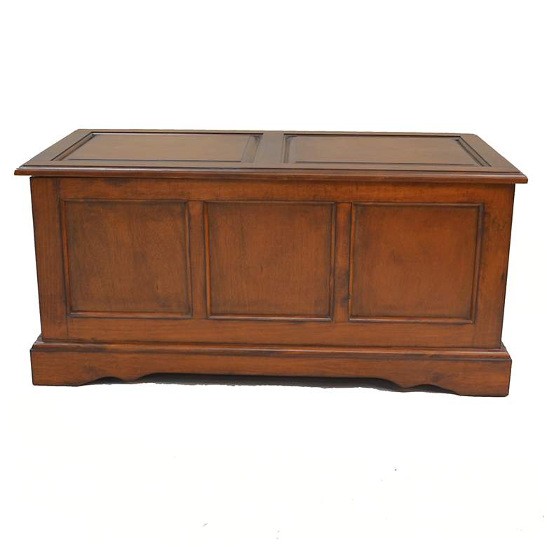 Image 3 Camella 39" Wide Chestnut Wood Trunk Cabinet more views