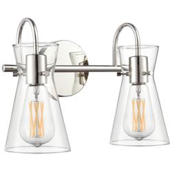 Camellia 13.5" Wide 2-Light Vanity in Polished Nickel