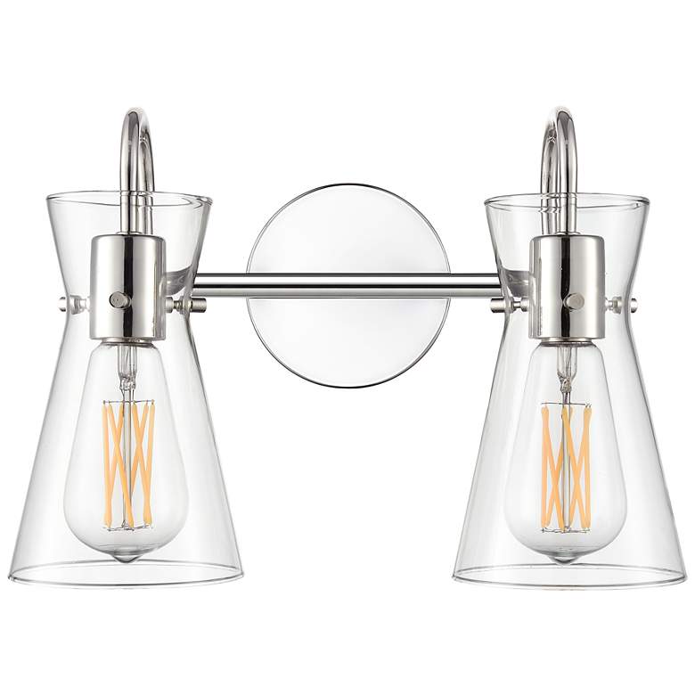 Image 3 Camellia 13.5" Wide 2-Light Vanity in Polished Nickel more views