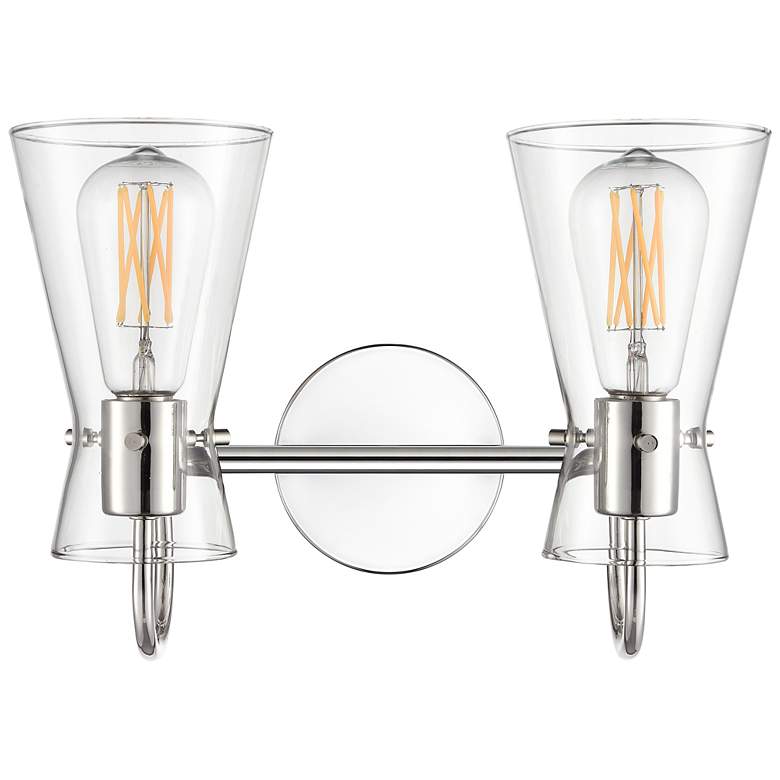 Image 5 Camellia 13.5" Wide 2-Light Vanity in Polished Nickel more views