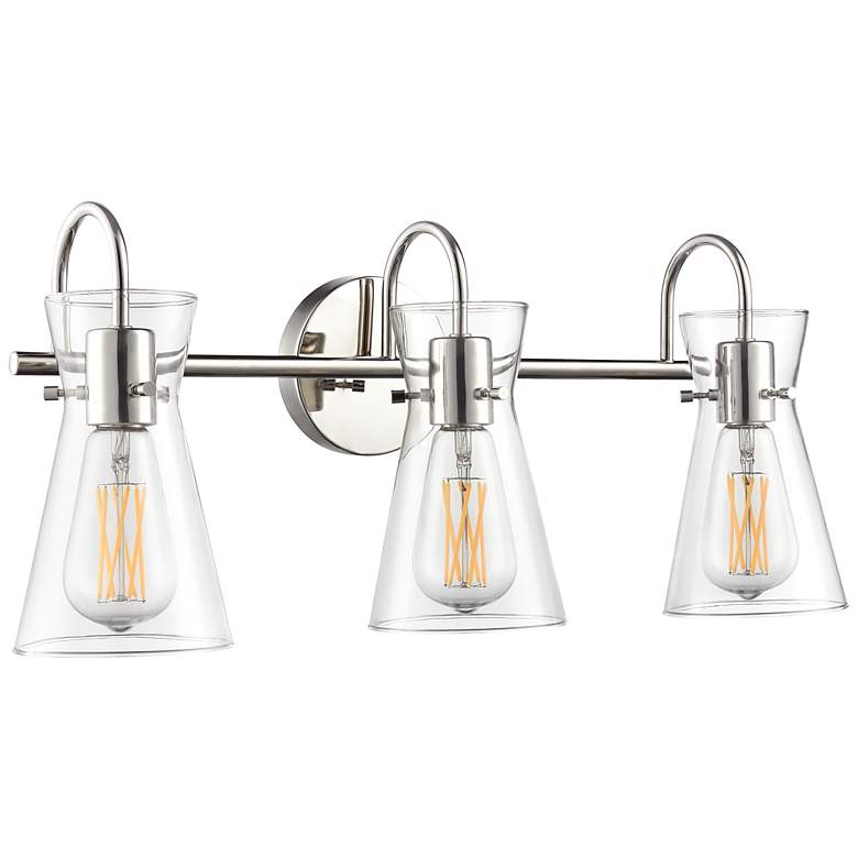 Image 2 Camellia 22" Wide 3-Light Vanity in Polished Nickel more views
