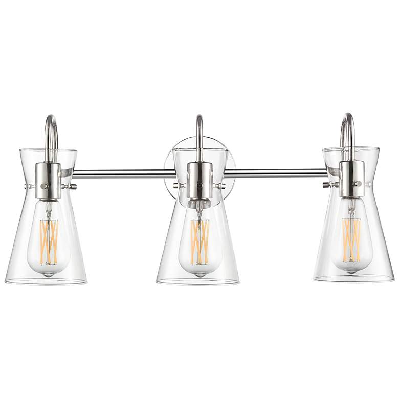 Image 3 Camellia 22" Wide 3-Light Vanity in Polished Nickel more views