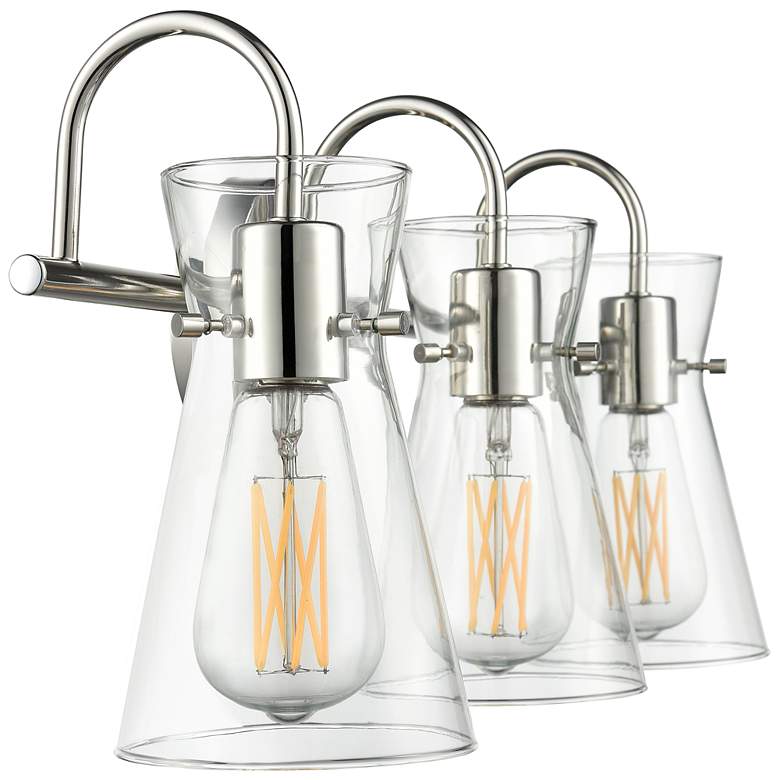 Image 4 Camellia 22" Wide 3-Light Vanity in Polished Nickel more views