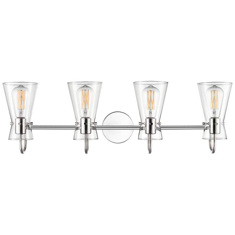 Image 5 Camellia 30.75" Wide 4-Light Vanity in Polished Nickel more views