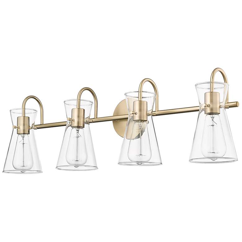 Image 3 Camellia 30 3/4"W Modern Gold 4-Light Bath Light more views