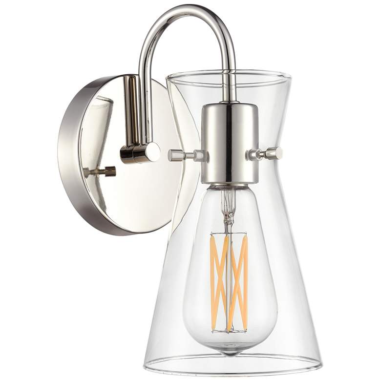 Image 1 Camellia 4.75" Wide 1-Light Vanity in Polished Nickel