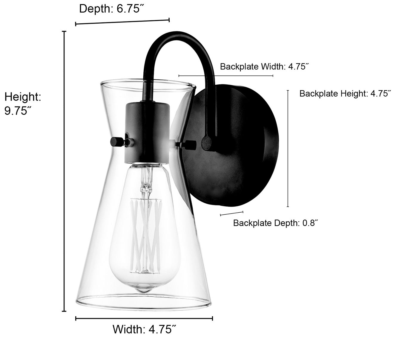 Camellia 4.75" Wide 1-Light Vanity in Polished Nickel