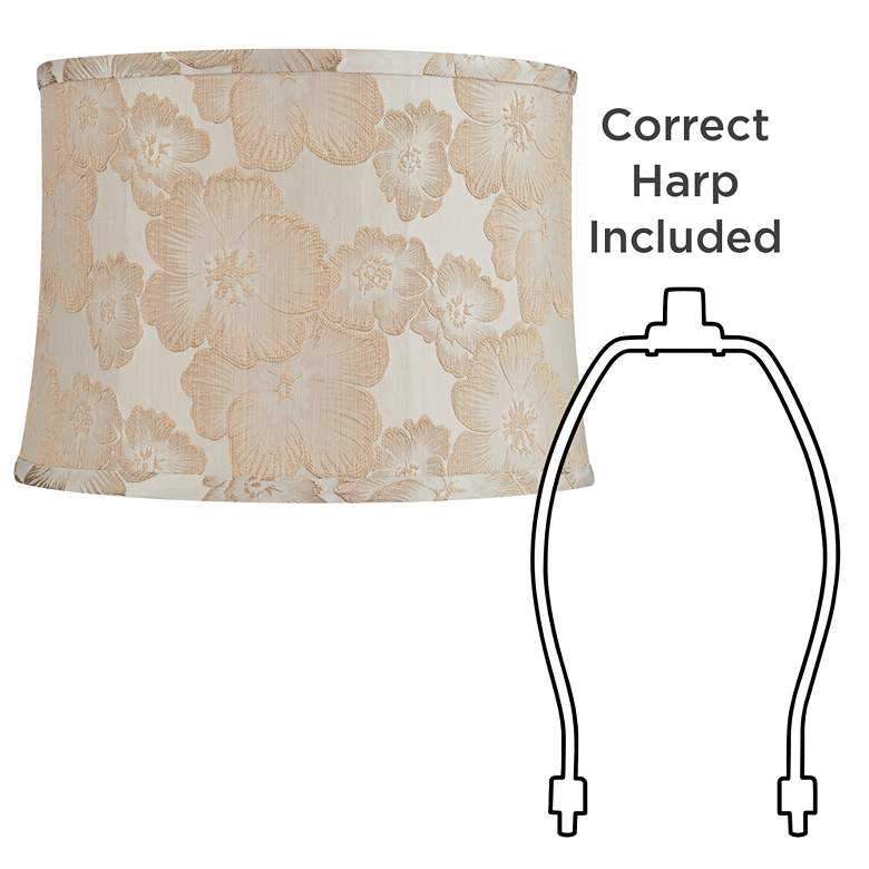 Image 6 Camellia Beige Softback Drum Lamp Shade 13x14x10 (Washer) more views