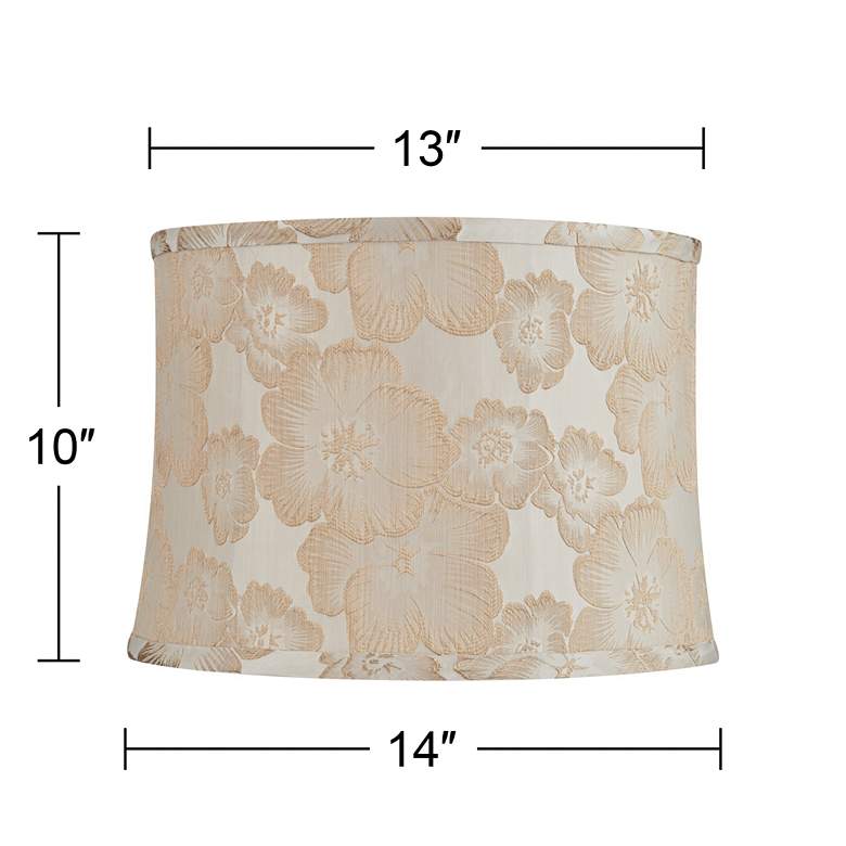 Image 7 Camellia Beige Softback Drum Lamp Shade 13x14x10 (Washer) more views