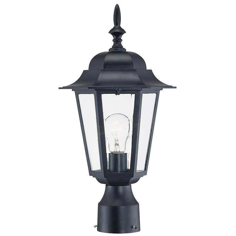 Image 1 Camelot 16.75-in H Matte Black Post Light