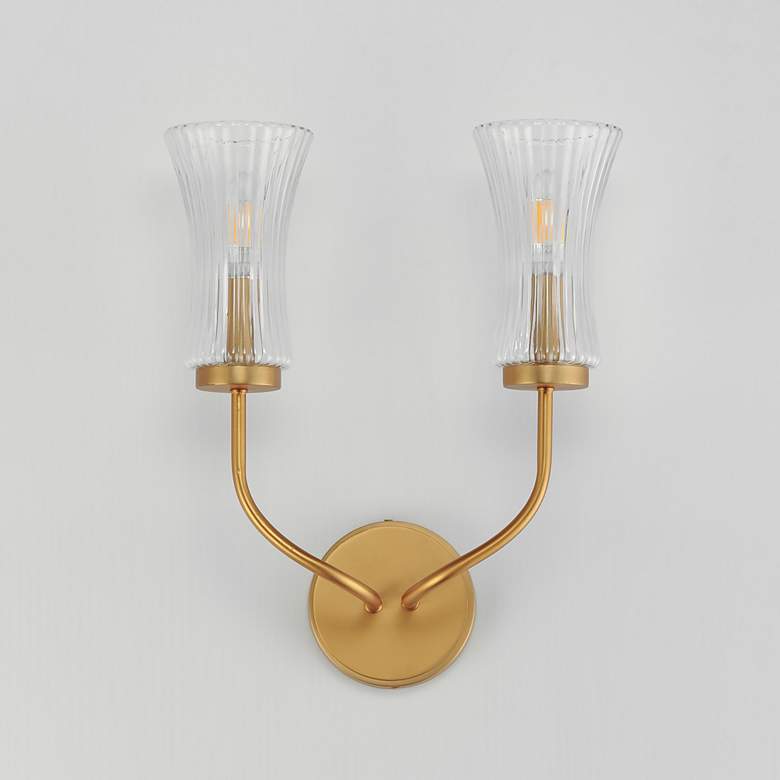 Image 2 Camelot 2-Light Sconce Brass more views
