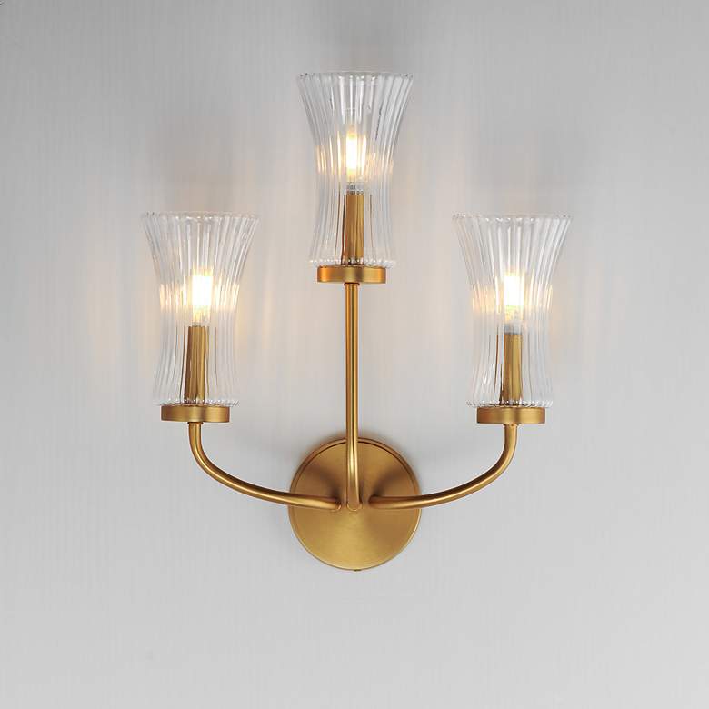 Image 3 Camelot 3-Light Sconce Brass more views