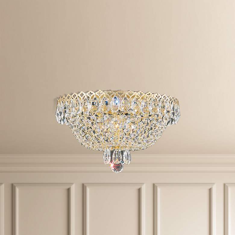 Image 2 Camelot 7"H x 11"W 3-Light Flush Mount in Silver more views