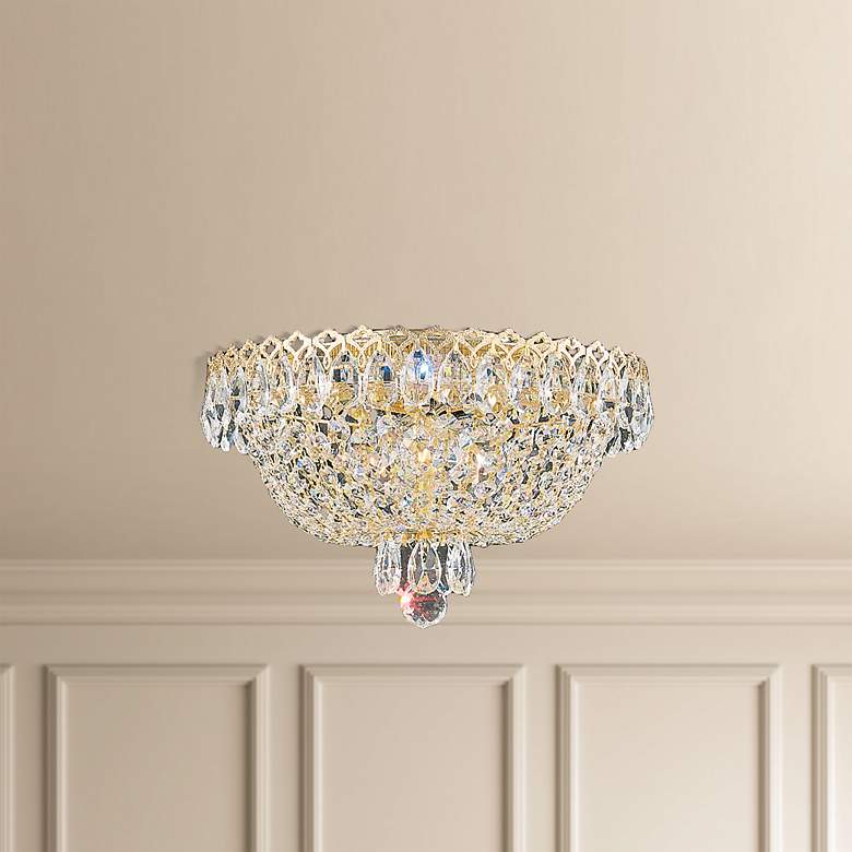 Image 2 Camelot 7 inchH x 11 inchW 3-Light Flush Mount in Silver more views