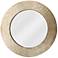 Camelot Champagne Silver Wood 36" Round Wall Mirror