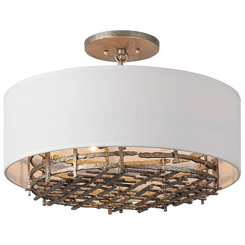 Image 1 Cameo 4-Light Convertible Semi-Flush or Pendant in Campagne Luxe