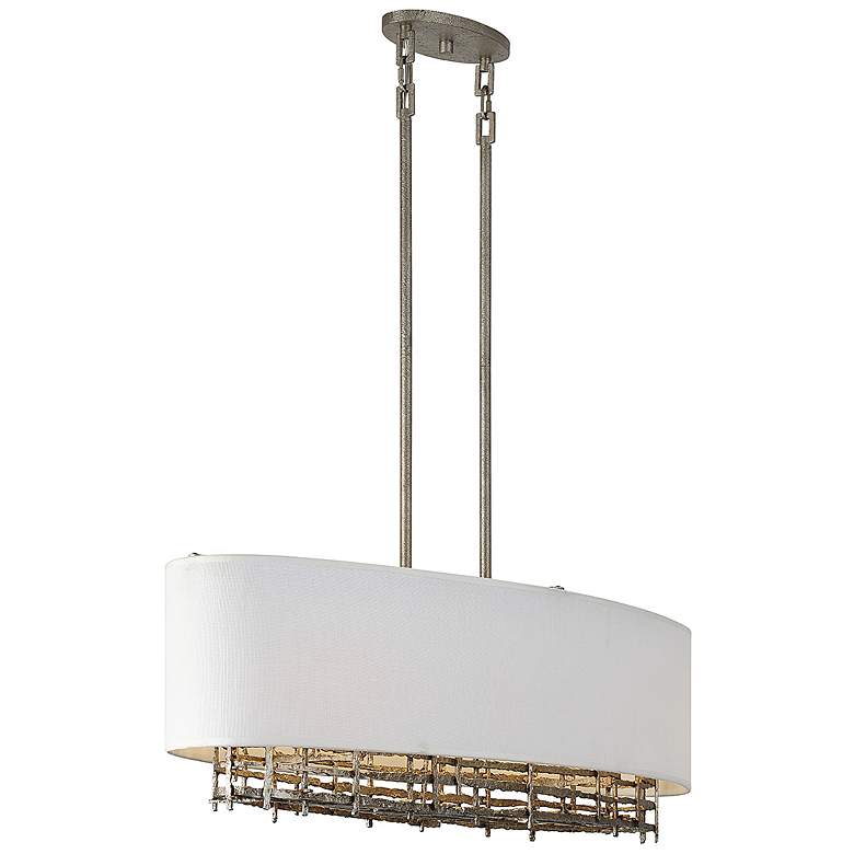 Image 1 Cameo 4-Light Linear Chandelier in Campagne Luxe