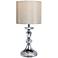 Cameo Chrome Crystal Metal Accent Table Lamp
