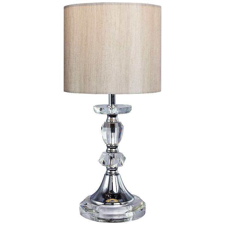 Image 1 Cameo Chrome Crystal Metal Accent Table Lamp