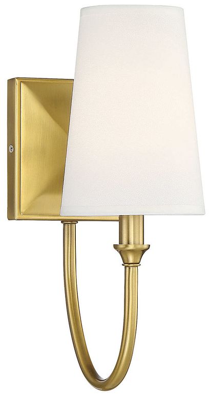 Image 2 Cameron 1-Light Wall Sconce in Warm Brass