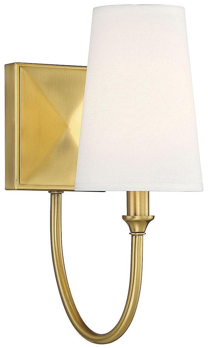 Image 4 Cameron 1-Light Wall Sconce in Warm Brass more views
