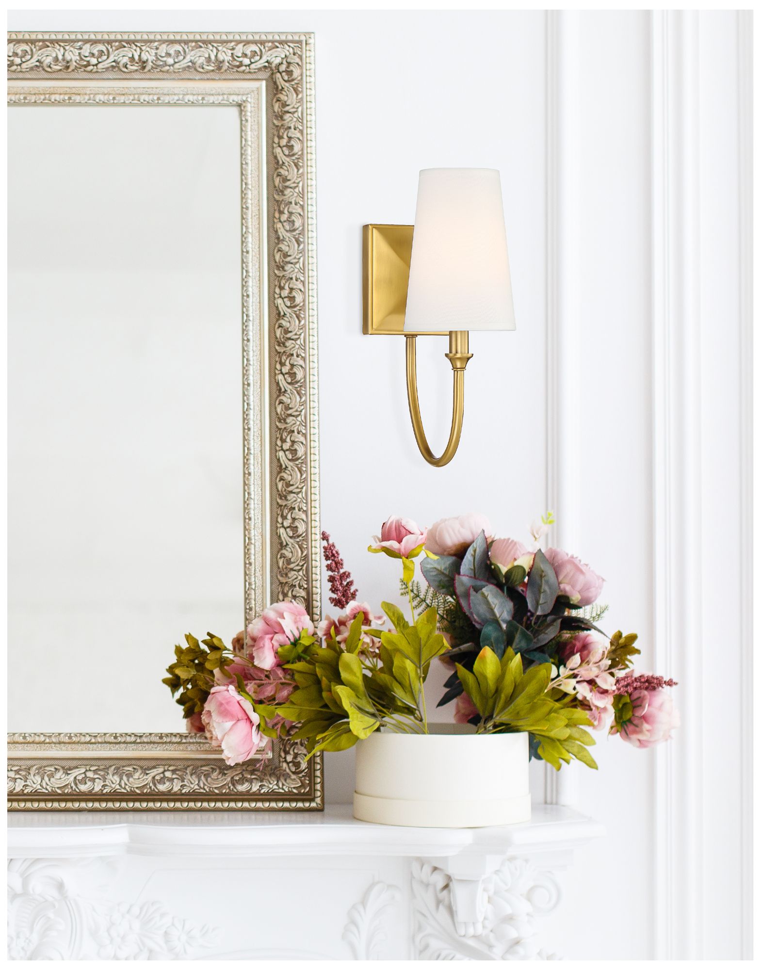 Image 7 Cameron 1-Light Wall Sconce in Warm Brass more views